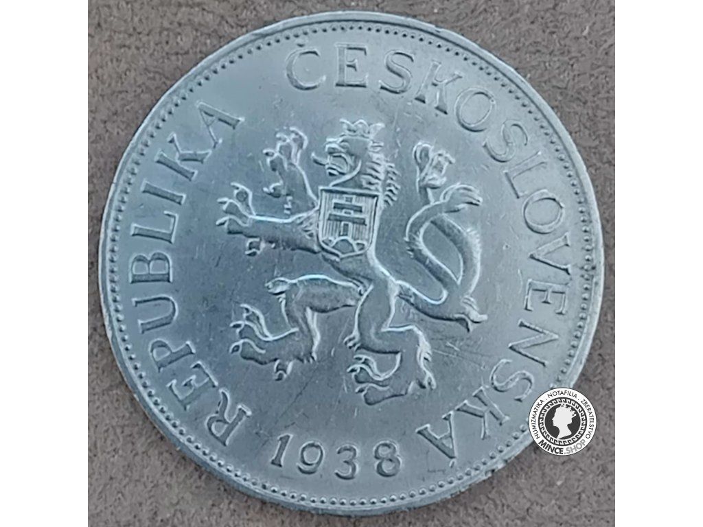 5.koruna - 1.ČSR - 1938