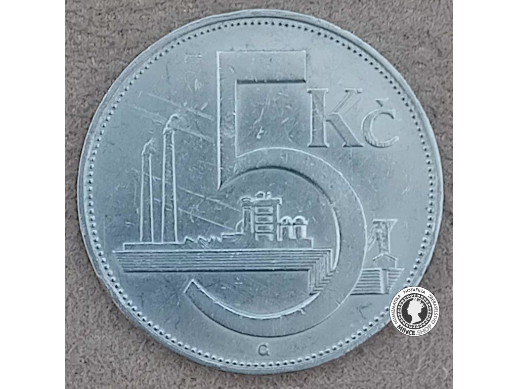 5.koruna - 1.ČSR - 1938