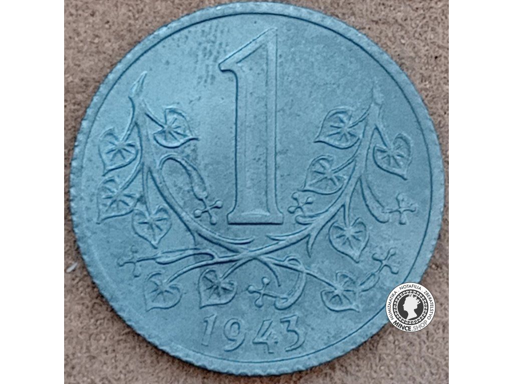 1 koruna - Protektorát Čechy a Morava - 1943