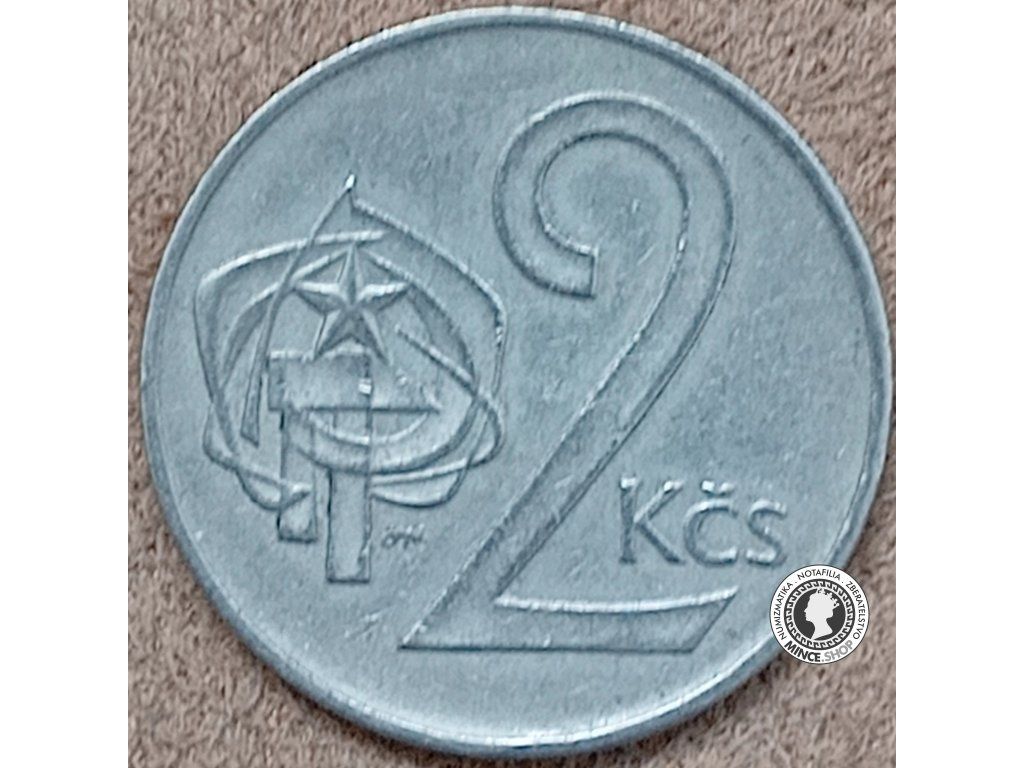 2 koruna - Česko-Slovensko - 1974 v