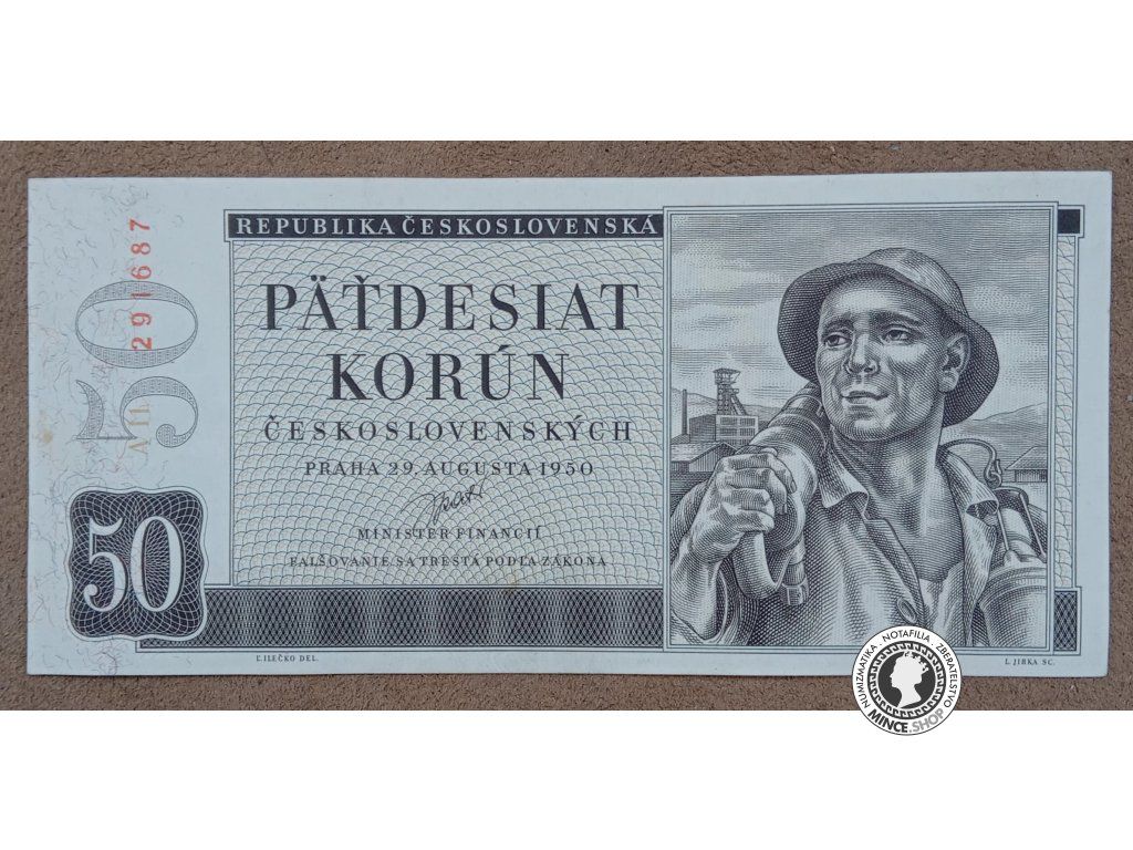 50 Korún - 1950 - ČSR - UNC