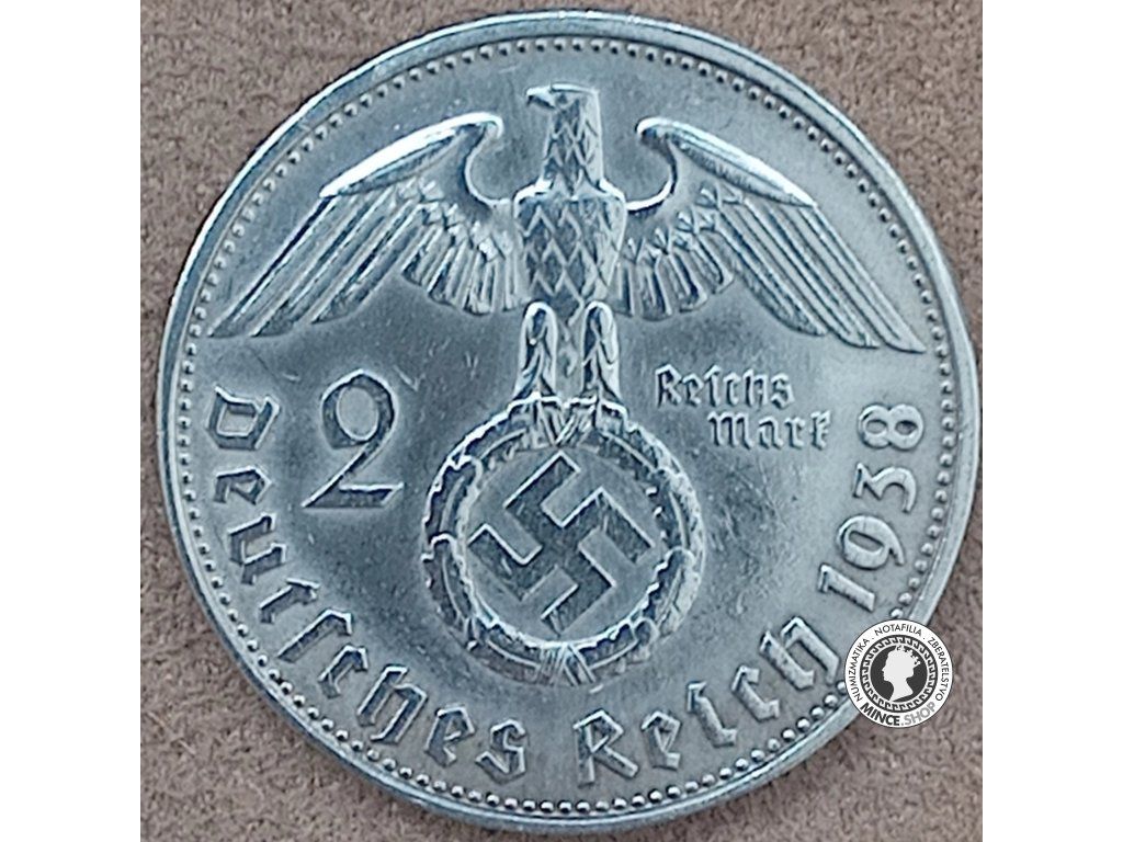 2 marka - Nemecko - Tretia Ríša - 1938 B