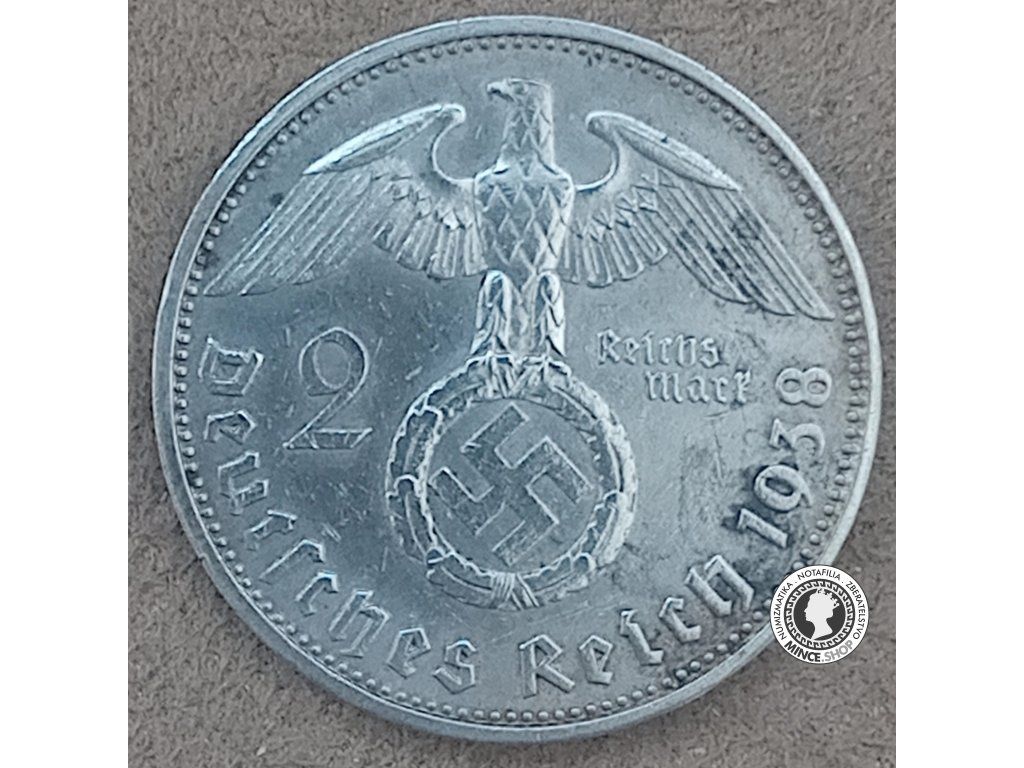 2 marka - Nemecko - Tretia Ríša - 1938 A