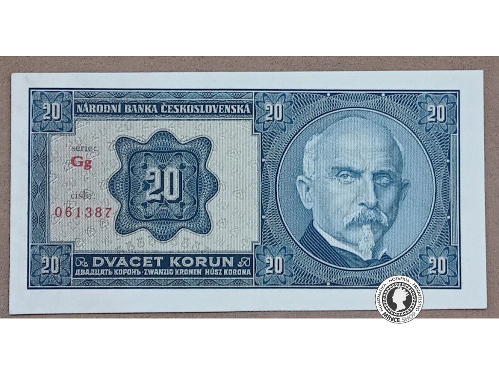 20 Korún - 1926 - 1.ČSR - UNC