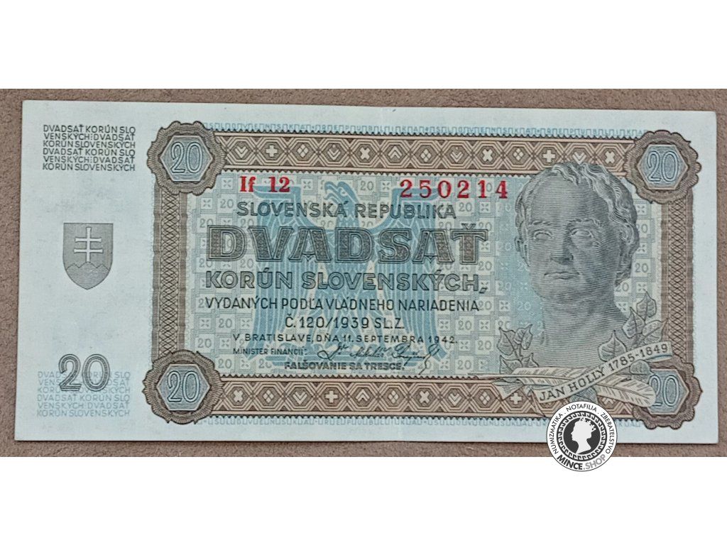 20 Korún - 1942 - Slovenský Štát