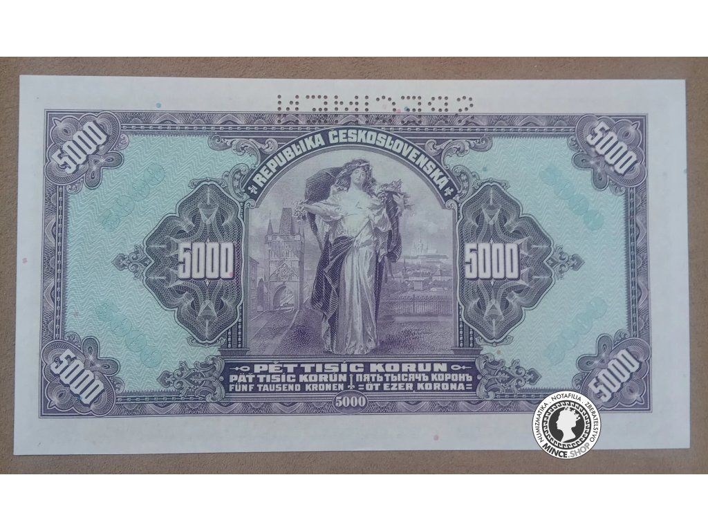 5000 Korún - 1920 - 1.ČSR
