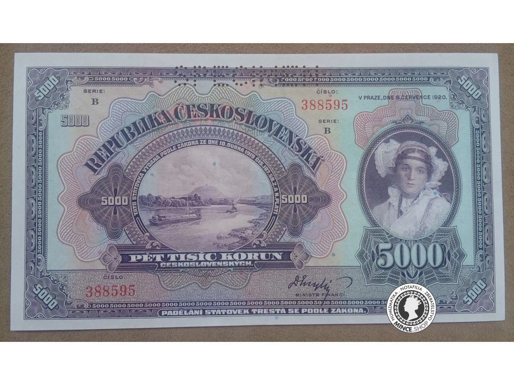 5000 Korún - 1920 - 1.ČSR