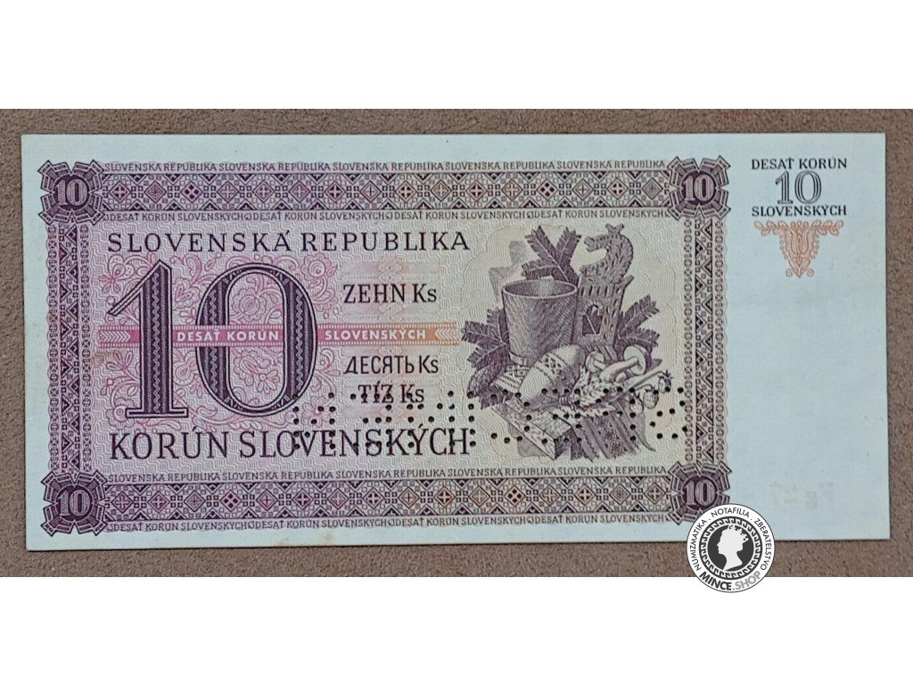 10 Korún - 1943 - Slovenský Štát - SPECIMEN